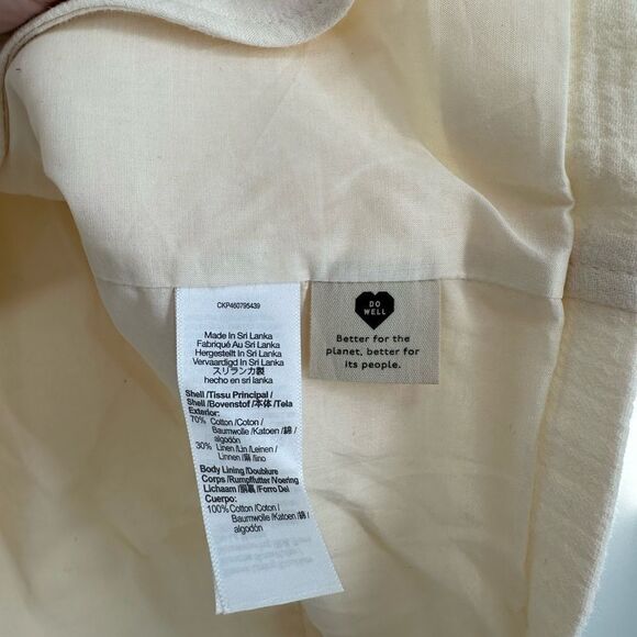 Madewell Larsen Relaxed Blazer Cotton/Linen Antique Cream - Picture 6 of 7